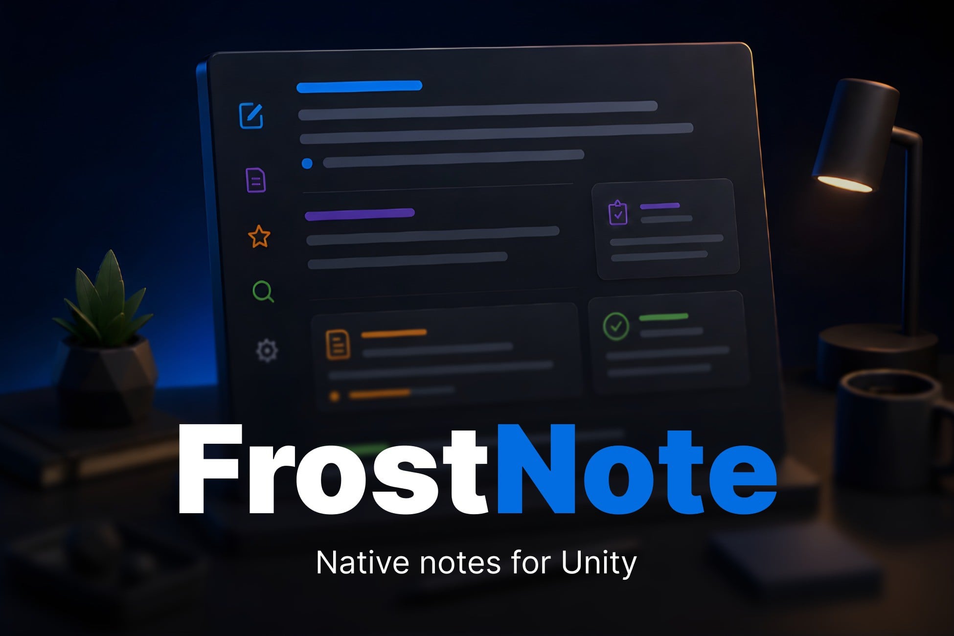 FrostNote Unity tool interface